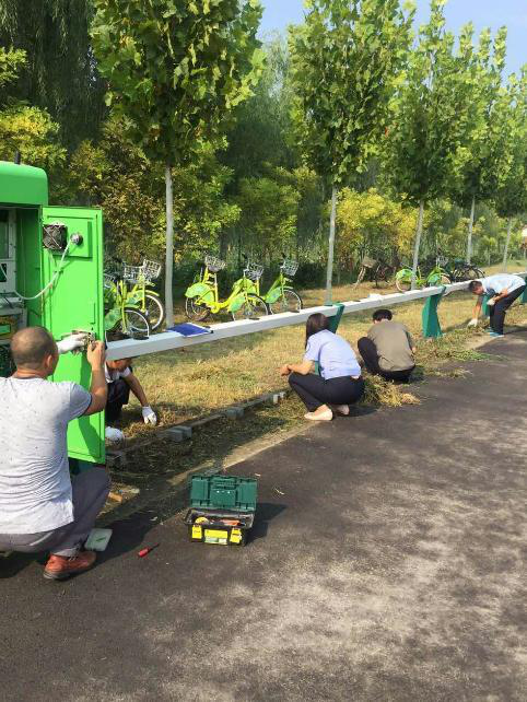 山東省高青縣新增10個公共自行車服務站點