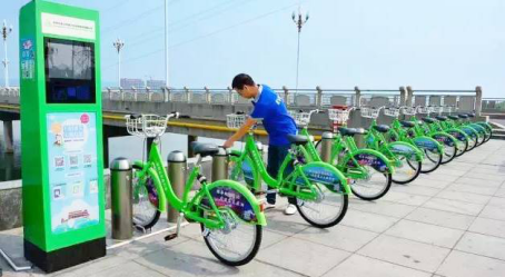 9月13日，宜陽縣500輛公共自行車 騎上街頭！