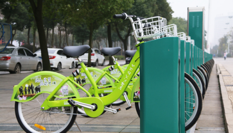 公共自行車正悄然改變湘潭市民出行方式